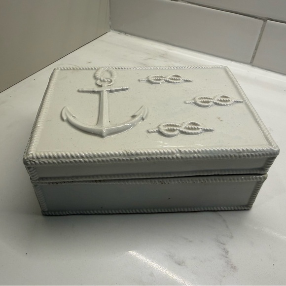Mottahedeh Other - Mottahedeh Italy Nautical Anchor Trinket Box – 7” x 5”